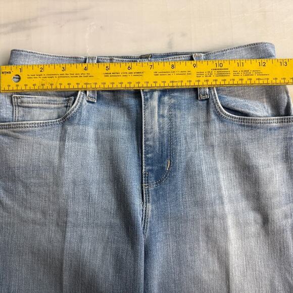 L’AGENCE Sada High Rise Cropped Slim Jeans Size 25 Bellevue Wash Stretch Raw Hem - Picture 13 of 15